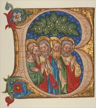 Initial B: Four Saints, about 1450. Creator: Olivetan Master.