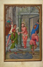 The Flagellation; Prayer Book of Cardinal Albrecht of Brandenburg, about 1525-1530. Creator: Simon Bening.