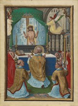 The Mass of Saint Gregory; Munich-Montserrat Hours, about 1535-1540. Creator: Simon Bening.