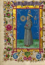 Saint Bernardino of Siena; Gualenghi-d'Este Hours, about 1469. Creator: Taddeo Crivelli.