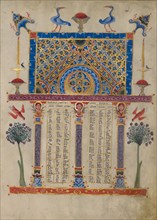 Canon Table Page; Zeyt'un Gospels, 1256. Creator: T'oros Roslin.