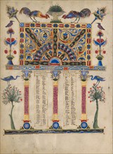 Canon Table Page; Zeyt'un Gospels, 1256. Creator: T'oros Roslin.