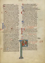 Initial P: Saint Paul; New Testament (with Canons of Priscillian), about 1170. Creator: Unknown.