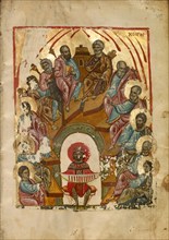 Pentecost; Gospel Book, late 13th century. Creator: Unknown.