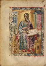 Saint Matthew Seated; Gospel Book, early 13th century. Creator: Unknown.