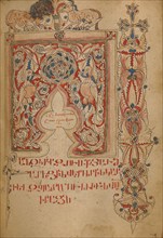 Decorated Incipit Page; Gospel Book, 1386. Creator: Unknown.