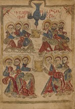 Pentecost; Gospel Book, 1386. Creator: Unknown.