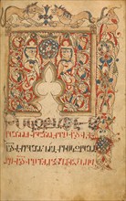 Decorated Incipit Page; Gospel Book, 1386. Creator: Unknown.