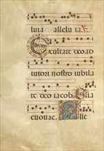 Decorated Initial E; Decorated Initial A; Gradual, about 1460-1480. Creator: Unknown.