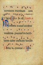 Decorated Initial H; Antiphonal, late 13th century. Creator: Unknown.