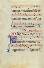 Decorated Initial P; Antiphonal, late 13th century. Creator: Unknown.