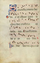 Decorated Initial S; Antiphonal, late 13th century. Creator: Unknown.