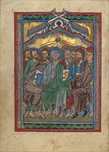 Pentecost; Psalter, about 1240-1250. Creator: Unknown.