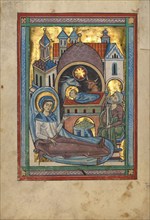 The Nativity; Psalter, about 1240-1250. Creator: Unknown.