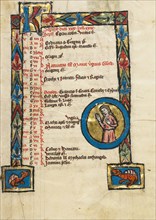 Zodiacal Sign of Virgo; Psalter, third quarter of 13th century. Creator: Unknown.