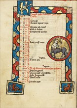 Zodiacal Sign of Sagittarius; Psalter, third quarter of 13th century. Creator: Unknown.