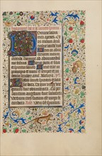 Decorated Text Page; Llangattock Hours, 1450s. Creator: Unknown.