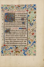 Decorated Text Page; Llangattock Hours, 1450s. Creator: Unknown.