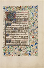 Decorated Text Page; Llangattock Hours, 1450s. Creator: Unknown.