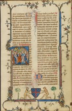 Initial P: The Ascension; Breviary, about 1320-1325. Creator: Unknown.