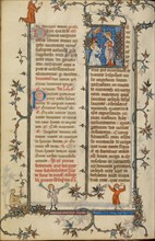 Initial A: The Annunciation; Breviary, about 1320-1325. Creator: Unknown.