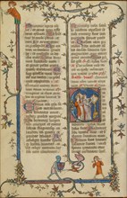 Initial C: Clerics Singing from a Choir Book; Breviary, about 1320-1325. Creator: Unknown.