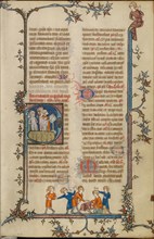 Initial P: A Funeral Service; Breviary, about 1320-1325. Creator: Unknown.