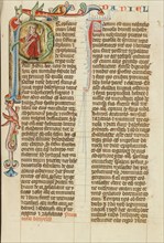 Initial P: Daniel; Historia Scholastica, about 1300. Creator: Unknown.