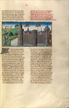 The Miraculous Signs above Jerusalem; Miroir Historial, about 1475. Creator: Unknown.