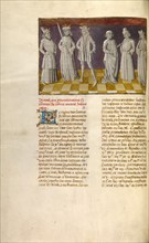 The Six Predecessors of Julius Caesar; Miroir Historial, about 1475. Creator: Unknown.