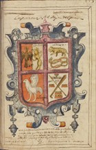 Coat of Arms of the Kingdom of Peru, completed in 1616. Creator: Unknown.