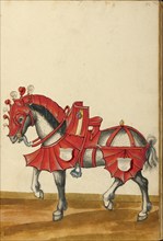 A Horse in Armor, about 1560-1570. Creator: Unknown.