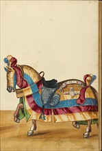 A Horse in Armor, about 1560-1570. Creator: Unknown.