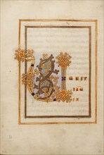 Decorated Initial V; Gospel Lectionary, late 10th century. Creator: Unknown.