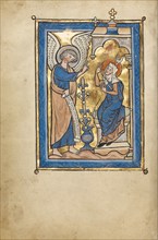 The Annunciation; Psalter, mid-1200s. Creator: Unknown.