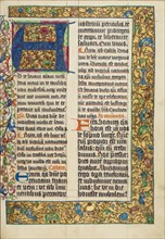 Decorated Initial A; Missal, about 1500-1505. Creator: Unknown.