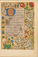 Decorated Initial D; Crohin-La Fontaine Hours, about 1480-1485 ?. Creator: Unknown.