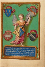 Arms of Marguerite Crohin; Crohin-La Fontaine Hours, about 1480-1485 ?. Creator: Unknown.