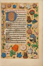 Decorated Initial D; Crohin-La Fontaine Hours, about 1480-1485 ?. Creator: Unknown.