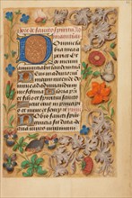 Decorated Initial D; Crohin-La Fontaine Hours, about 1480-1485 ?. Creator: Unknown.