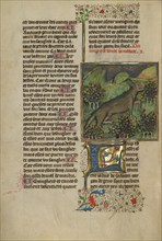 A Wolf; Livre de la Chasse, about 1430-1440. Creator: Unknown.