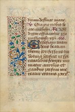 Decorated Text Page; Prayer Book of Charles the Bold, about 1480-1490. Creator: Unknown.