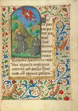 The Stigmatization of Saint Francis; Prayer Book of Charles the Bold, about 1480-1490. Creator: Unknown.