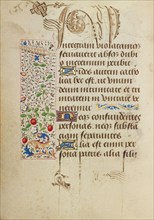 Decorated Text Page; Prayer Book of Charles the Bold, 1469. Creator: Unknown.