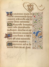 Decorated Text Page; Prayer Book of Charles the Bold, 1469. Creator: Unknown.