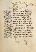 Decorated Text Page; Prayer Book of Charles the Bold, 1469. Creator: Unknown.