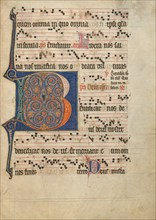 Initial B: The Lord Enthroned; Antiphonal, about 1260-1270. Creator: Unknown.