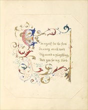 Illuminated Manuscript Poem, 1843 - 1845. Creator: Unknown.