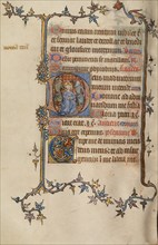 Initial D: The Mocking of Christ; Bute Psalter, text and illumination about 1330. Creator: Atelier of the Passion Master.