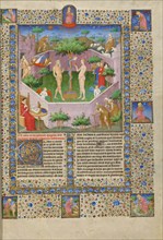 The Story of Adam and Eve; Des cas des nobles hommes et femmes, about 1413-1415. Creator: Boucicaut Master.